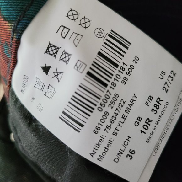 NWT Brax Mary Slim Fit Floral Pants EU36/US 6 - Picture 10 of 11